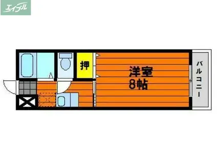 サンハイツ学南III(1K/2階)の間取り写真