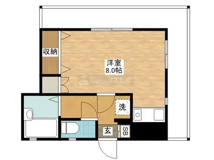 井上ハイム(ワンルーム/4階)の間取り写真