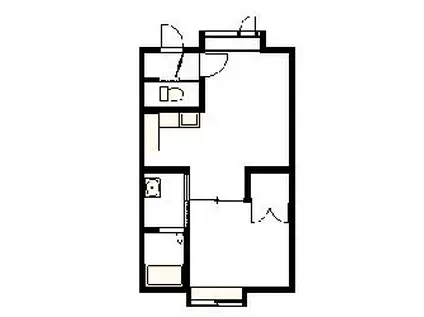 サイレンス2206B(1DK/1階)の間取り写真