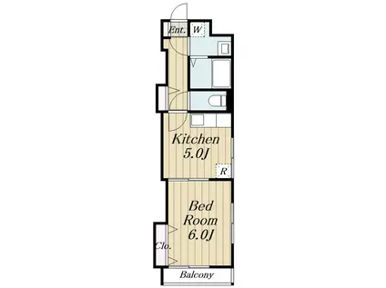 メゾンクレイン(1K/3階)の間取り写真