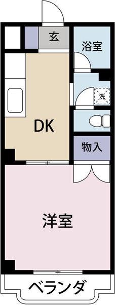 HIトピア富士(1DK/4階)の間取り写真