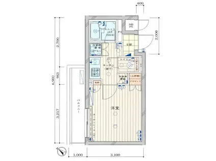ルーブル豊玉伍番館(1K/3階)の間取り写真