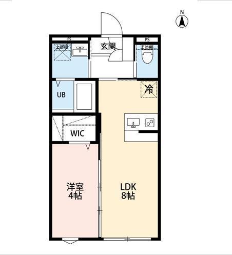 AVALON 三ノ輪(1LDK/1階)の間取り写真