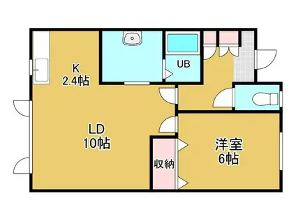 KAMUI MANSION(1LDK/2階)の間取り写真