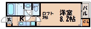 クレアフォーチュン清水沼(1K/1階)の間取り写真