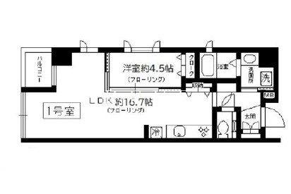 シトラス東日本橋(1LDK/4階)の間取り写真