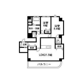 ランディング・モジュール(2LDK/4階)の間取り写真