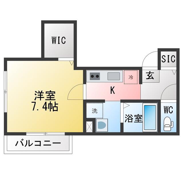 MONTAGNA モンターニャ(1K/3階)の間取り写真
