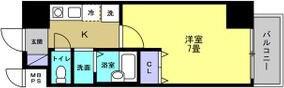 リアライズ黄金(1K/4階)の間取り写真