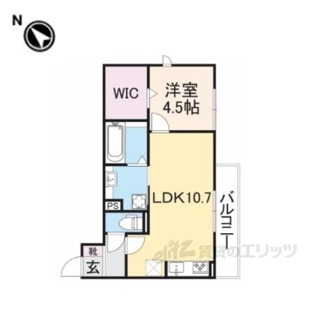 LA LUCE(1LDK/2階)の間取り写真