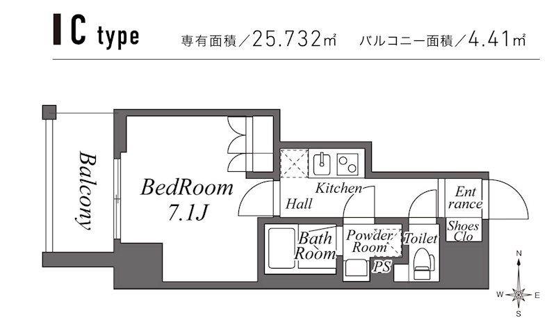ZOOM池袋ウエスト(1K/11階)の間取り写真