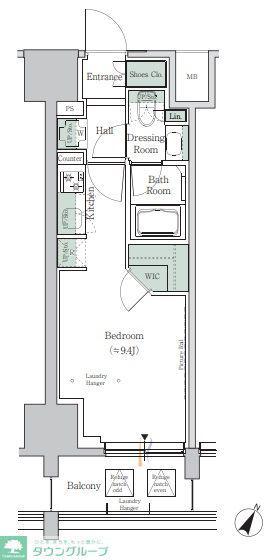 ONE ROOF RESIDENCE TAMACHI(ワンルーム/7階)の間取り写真