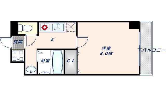 Mプラザ布施駅前(1K/10階)の間取り写真