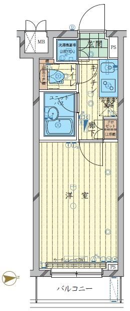 ルーブル大森七番館(1K/3階)の間取り写真