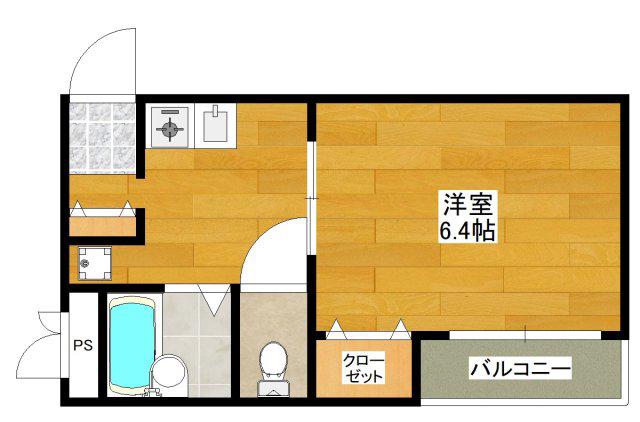 コート千里山西III(1K/3階)の間取り写真
