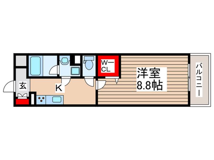 バウ ハウス(1K/3階)の間取り写真