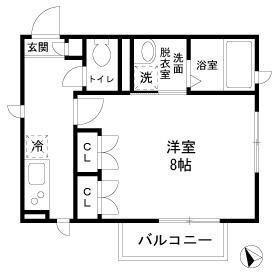 LIBERTE(1K/2階)の間取り写真