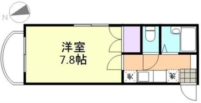 エトワール21船穂A(1K/3階)の間取り写真
