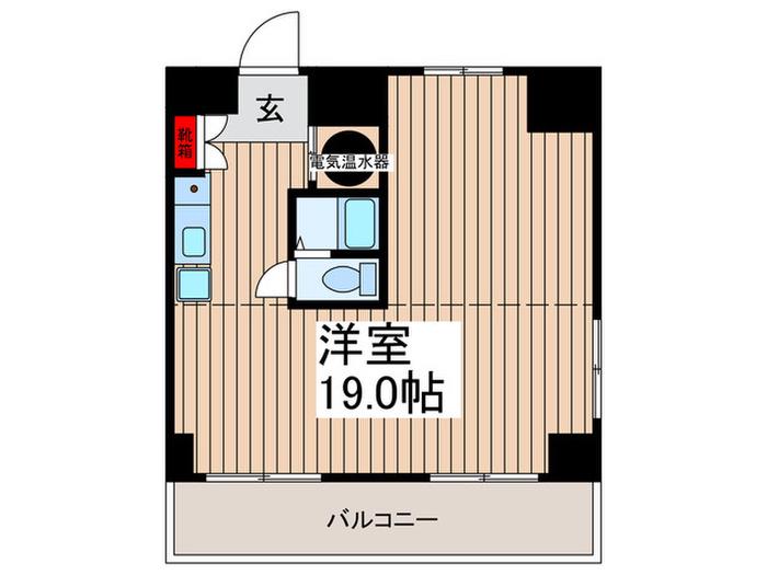 ロイヤルプラザ常盤(ワンルーム/2階)の間取り写真