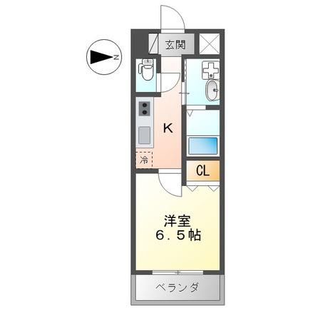 レコルト住吉(1K/1階)の間取り写真