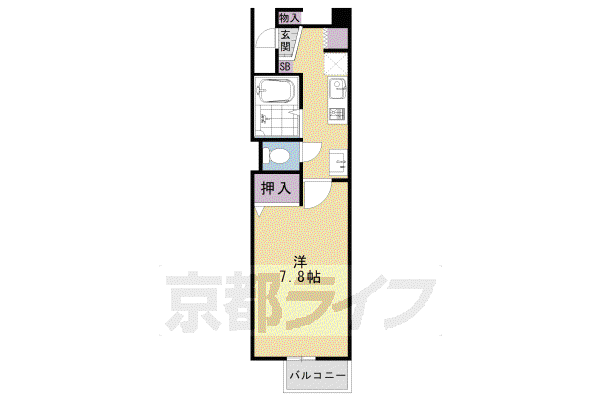 アルシオン小町(1K/4階)の間取り写真
