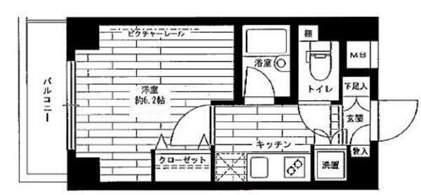 ステージファースト新中野(1K/2階)の間取り写真