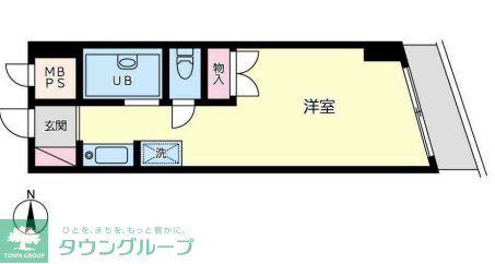 レジデンス横浜II(ワンルーム/3階)の間取り写真