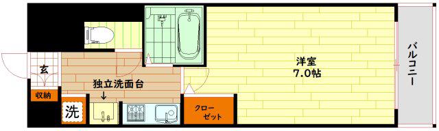 エスリード南森町駅前(1K/10階)の間取り写真