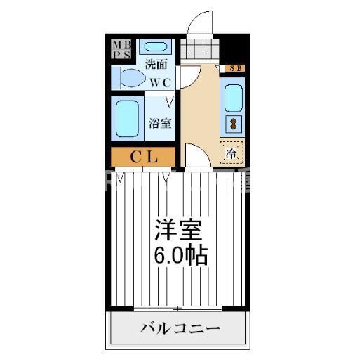 レコンフォルト(1K/5階)の間取り写真