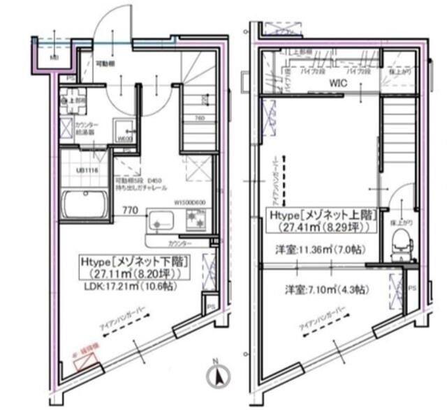 クリアル三軒茶屋(2LDK/4階)の間取り写真