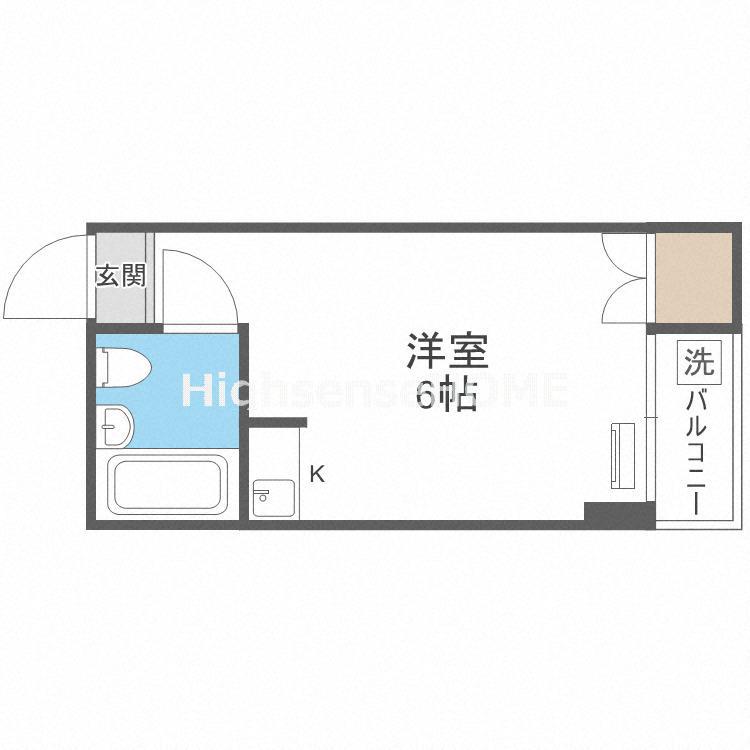 リビエール今里(ワンルーム/3階)の間取り写真