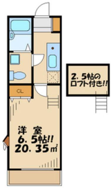 ソレイユ久我山(1K/1階)の間取り写真