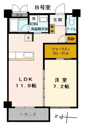 サンマリン安里(1LDK/3階)の間取り写真