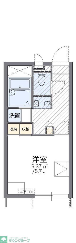 レオパレスアーバンコート東大沢(1K/1階)の間取り写真