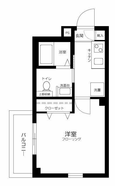ウェルスクエア蒲田イースト(1K/1階)の間取り写真