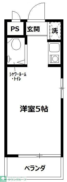 パレス天王町(ワンルーム/3階)の間取り写真