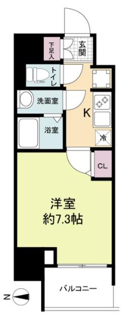 WORVE大阪本町(1K/11階)の間取り写真