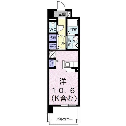 マジェスティ(ワンルーム/4階)の間取り写真