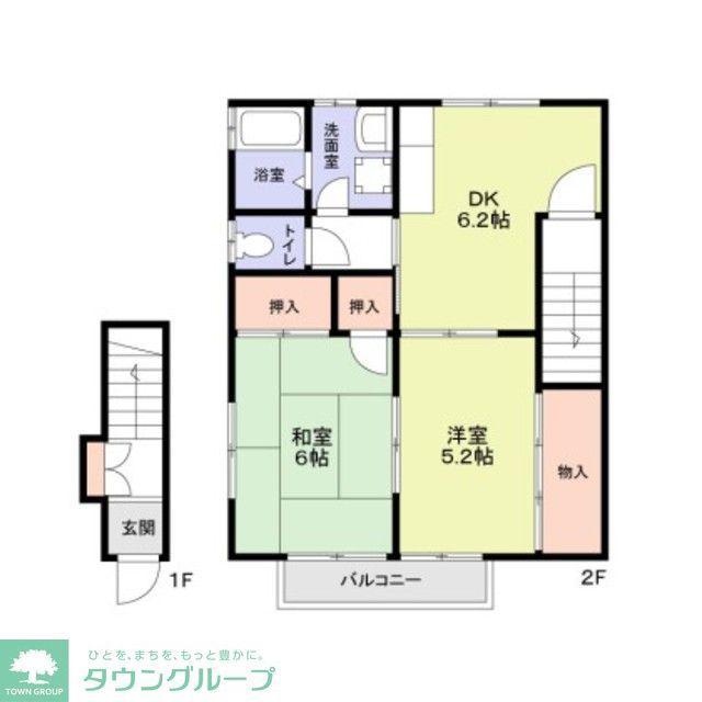 エステート成増(2DK/2階)の間取り写真