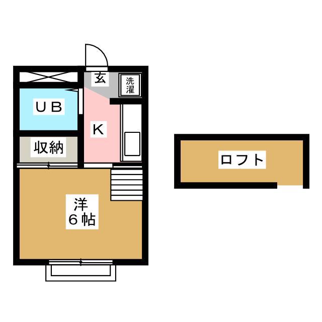 プラザ・ドゥ・パース(1K/1階)の間取り写真
