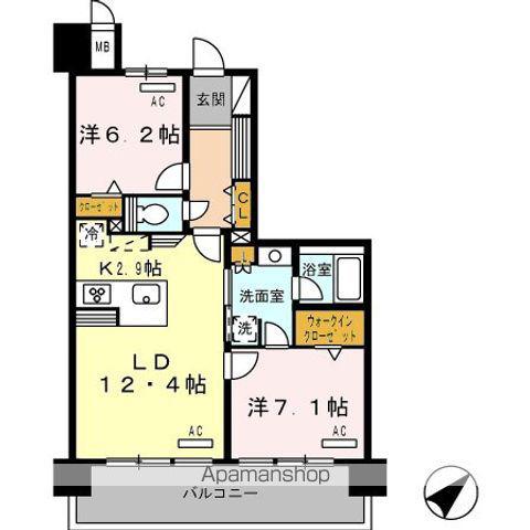 ロイヤルパークス豊洲(ワンルーム/6階)の間取り写真
