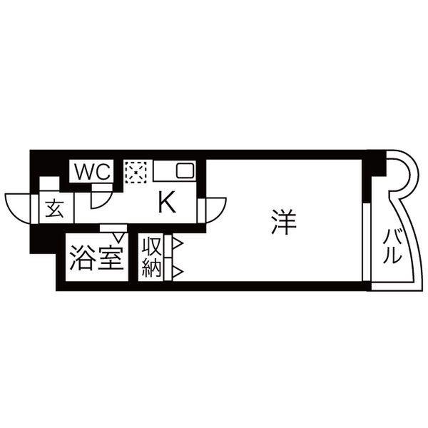 エイショウハイツ(1K/3階)の間取り写真