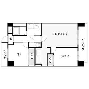 プランドール笠取(2LDK/5階)の間取り写真