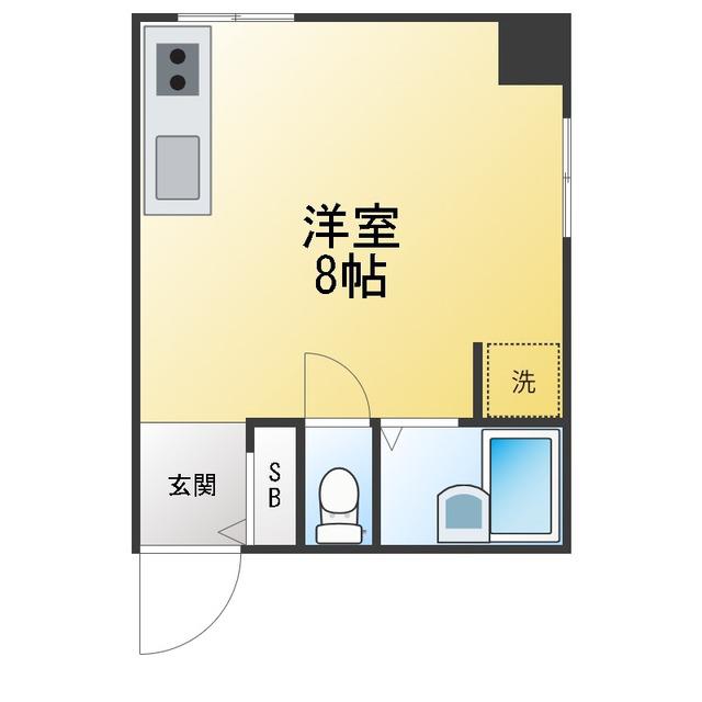 保谷ビル(ワンルーム/2階)の間取り写真