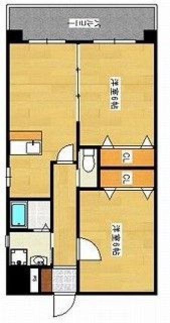 サンヴィクトワール(2LDK/3階)の間取り写真