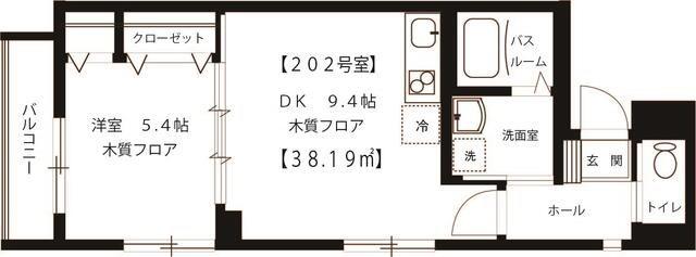 グランフェリシア(1LDK/2階)の間取り写真