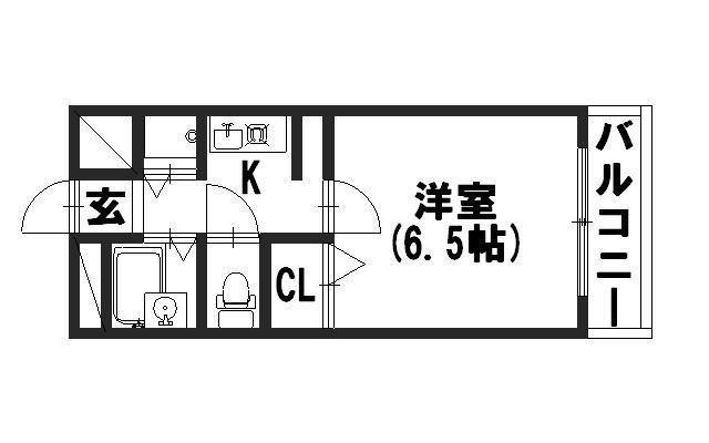 ルシエル(1K/2階)の間取り写真