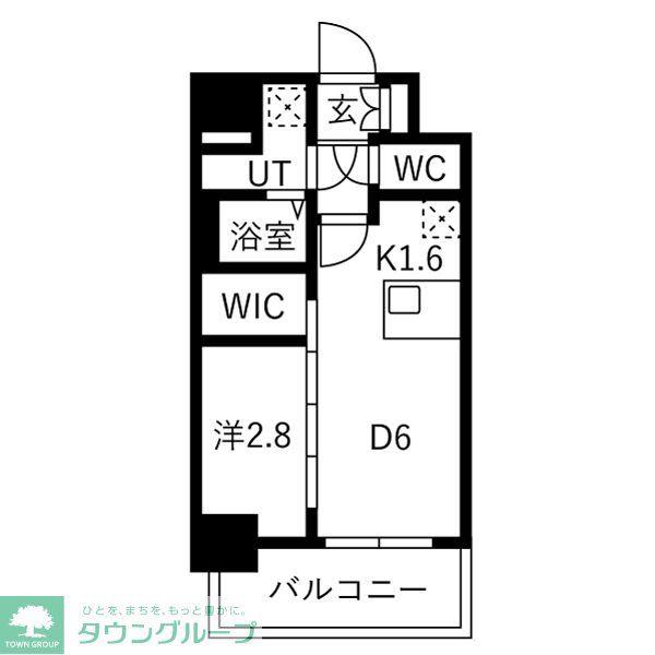 メイクスアート名古屋リニアFRONT(1DK/2階)の間取り写真