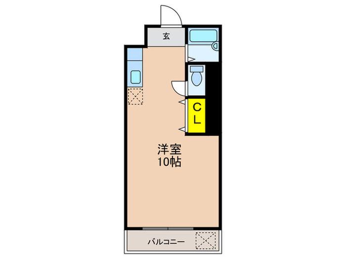 サンブリッジ(ワンルーム/3階)の間取り写真