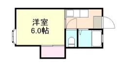 エクセル亀山(1K/1階)の間取り写真